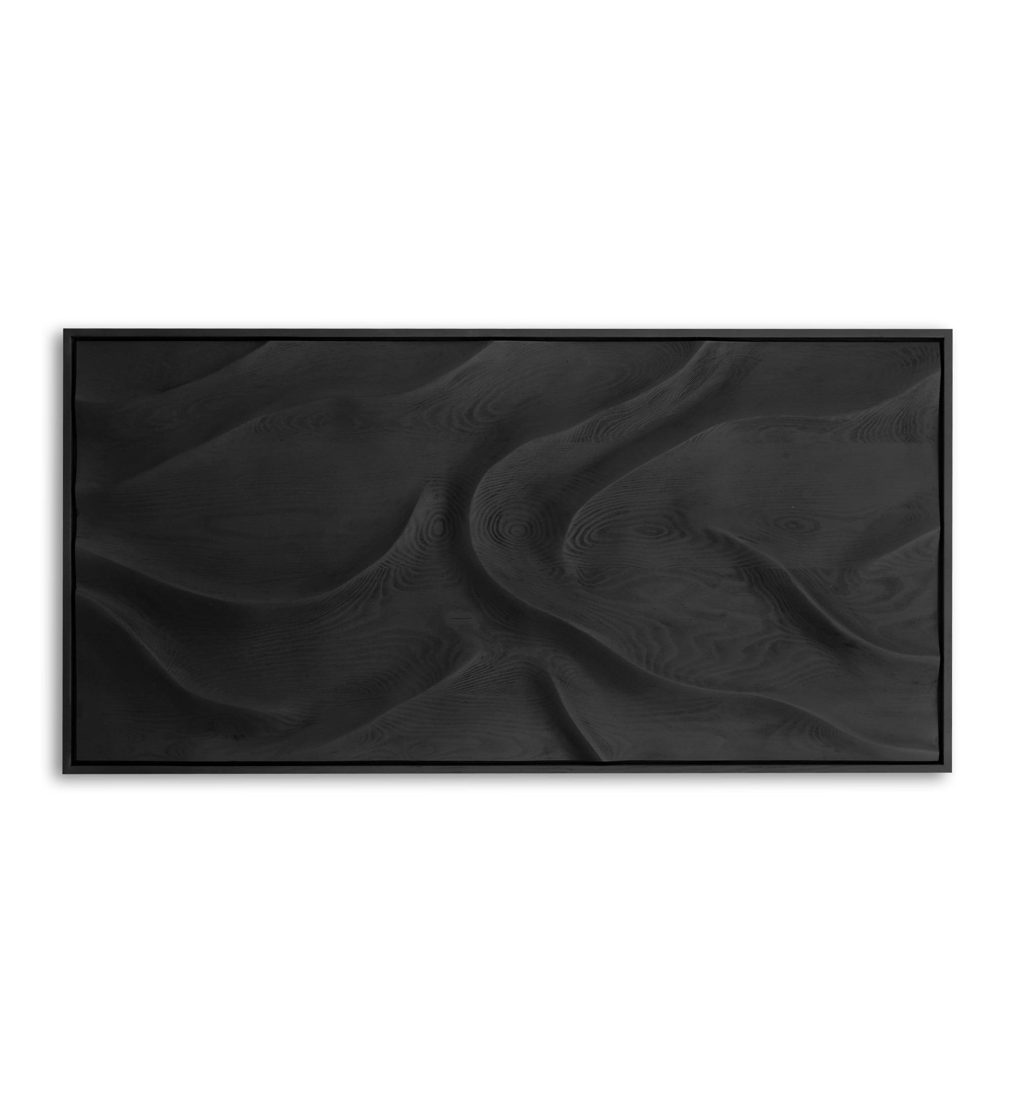 Black Wave | Premium Wood Handmade Wall Sculpture - Limited Edition - ArtDesigna Glass Printing Wall Art
