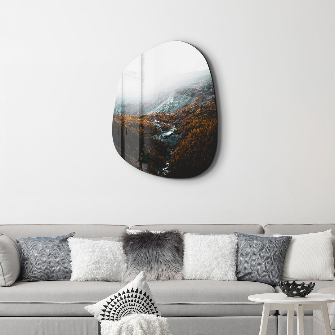 ・"The Hill"・Amorphous Collection Glass Wall Art