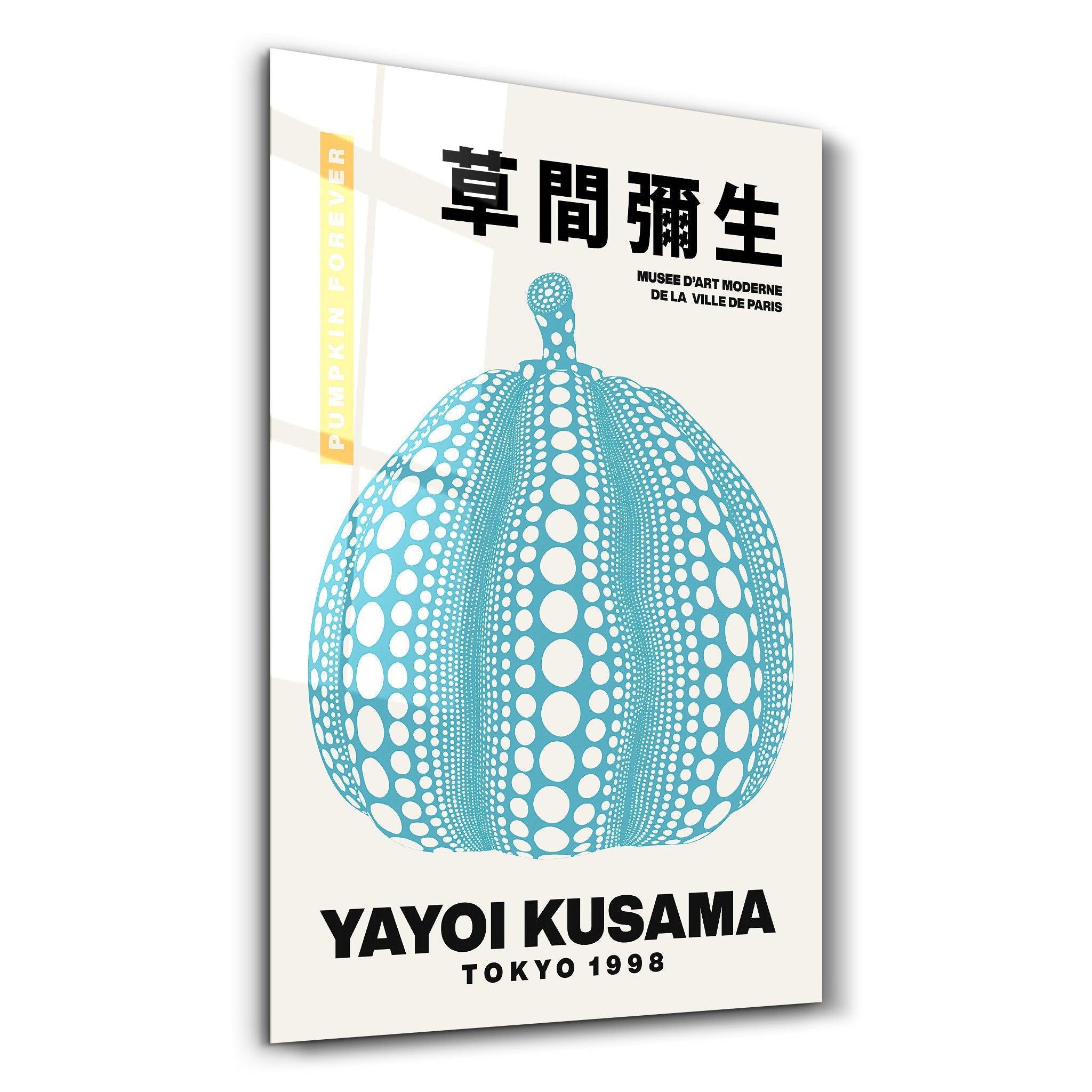 アート・デザイン・音楽 William  Tokyo Yayoi Kusama Blue Tokyo 1998 Glass Wall Art | ArtDesigna – Artdesigna