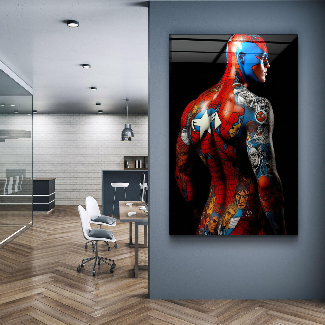 Tattooed Body 4 | Designers Collection Glass Wall Art - ArtDesigna Glass Printing Wall Art