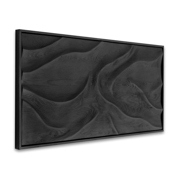 Black Wave | Premium Wood Handmade Wall Sculpture - Limited Edition - ArtDesigna Glass Printing Wall Art