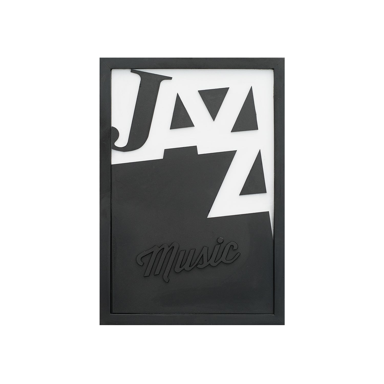 Jazz Music – Modern Wooden Music Typography Wall Art – Artdesigna