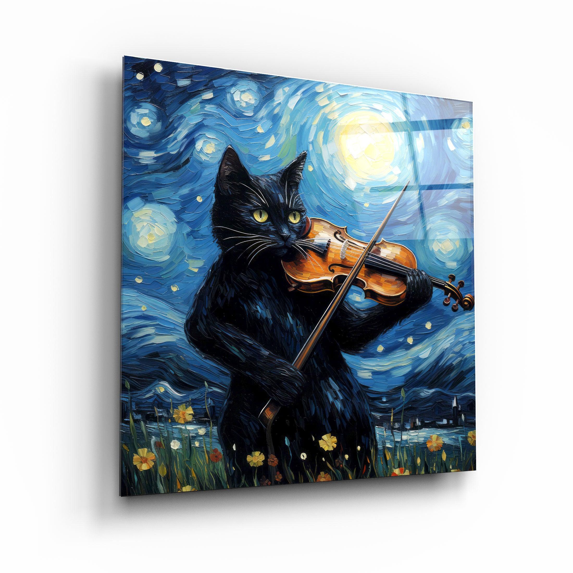 ."Van Gogh's Cat". Designers Collection Glass Wall Art - ArtDesigna Glass Printing Wall Art
