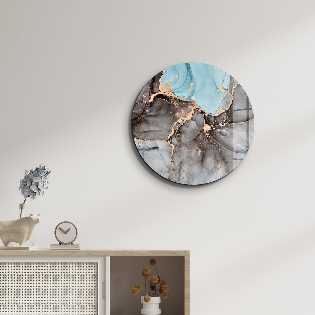 ・"Marble Pattern"・Rounded Glass Wall Art