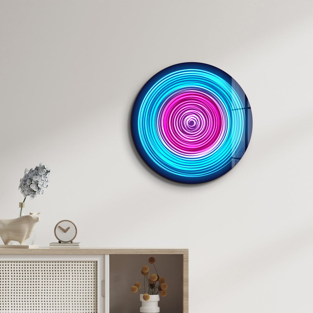 Pink Swirl | Rounded Glass Wall Art