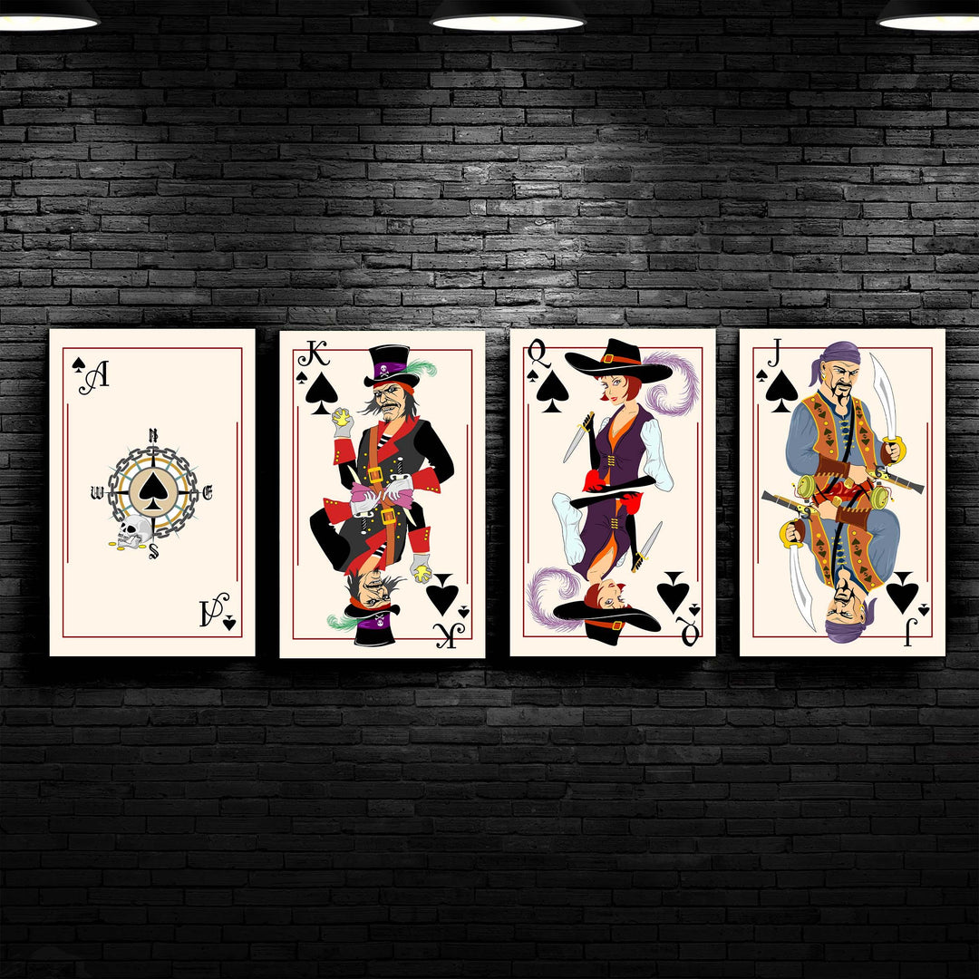 ."Spades - Poker Cards ". Designers Collection Glass Wall Art - ArtDesigna Glass Printing Wall Art