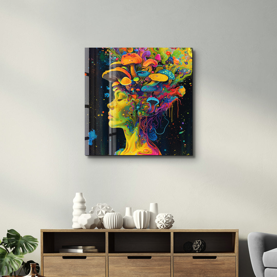 My thoughts are blooming again - Contemporary Collection Glass Wall Art