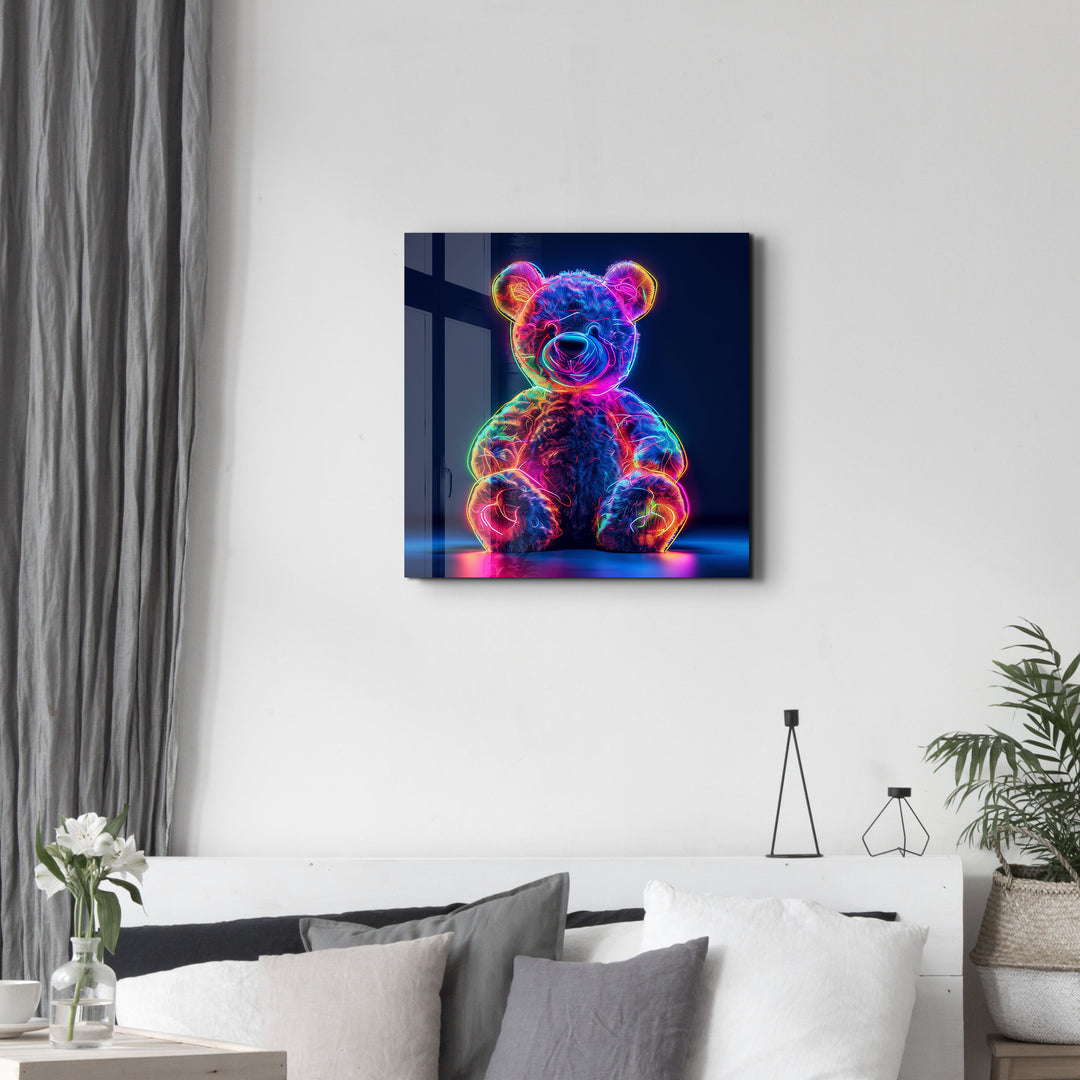 Teddy Bear - Designers Collection Glass Wall Art