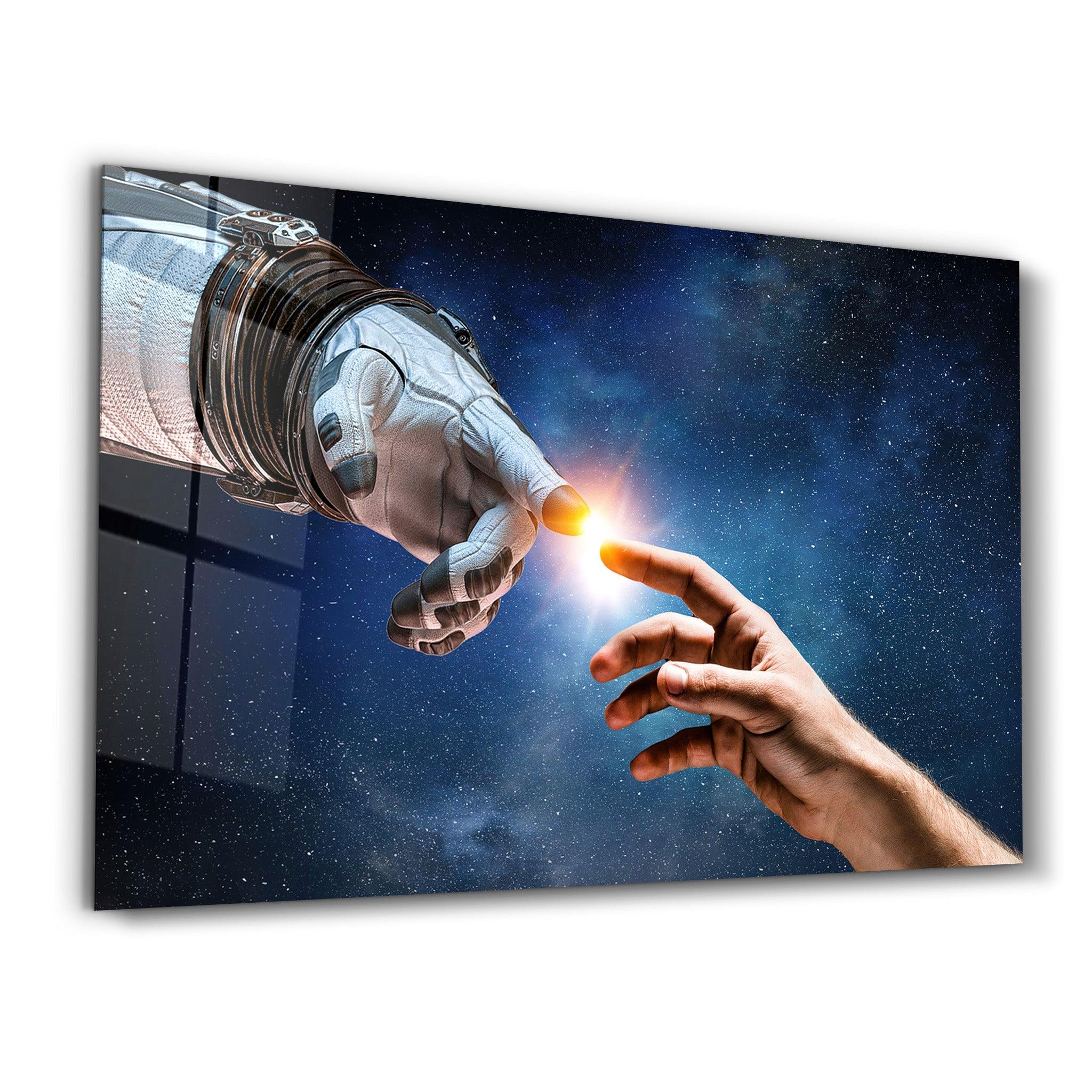 ・"Astronaut Creation"・Glass Wall Art - ArtDesigna Glass Printing Wall Art