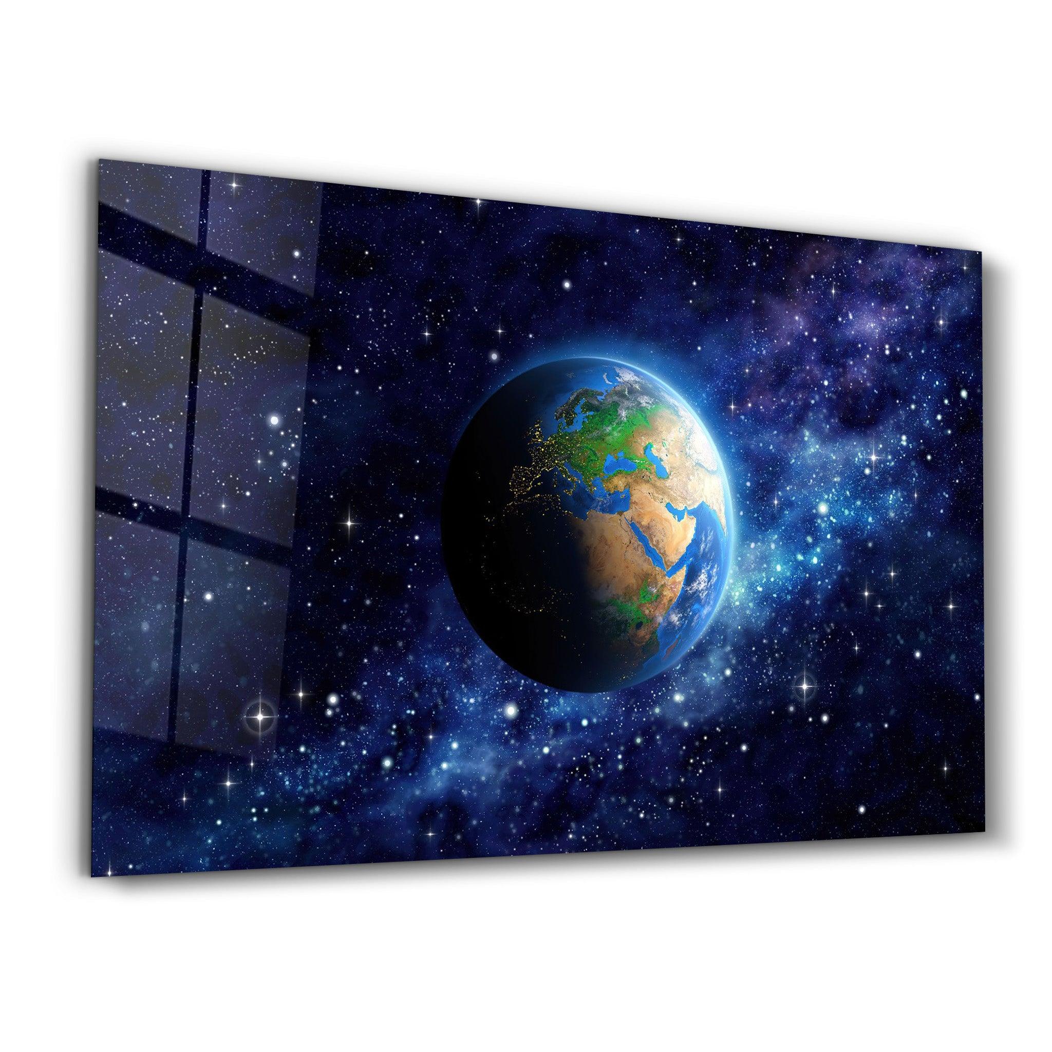 ・"Earth In Space"・Glass Wall Art - ArtDesigna Glass Printing Wall Art