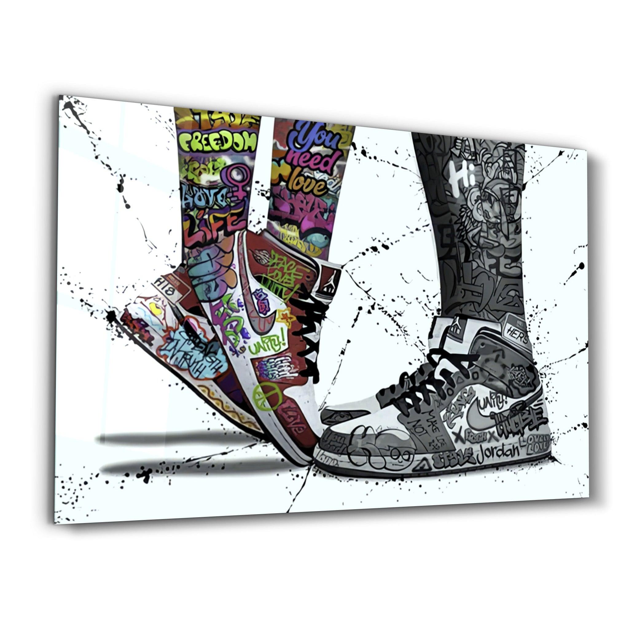 Street Art Footwear V2 | Glass Wall Art