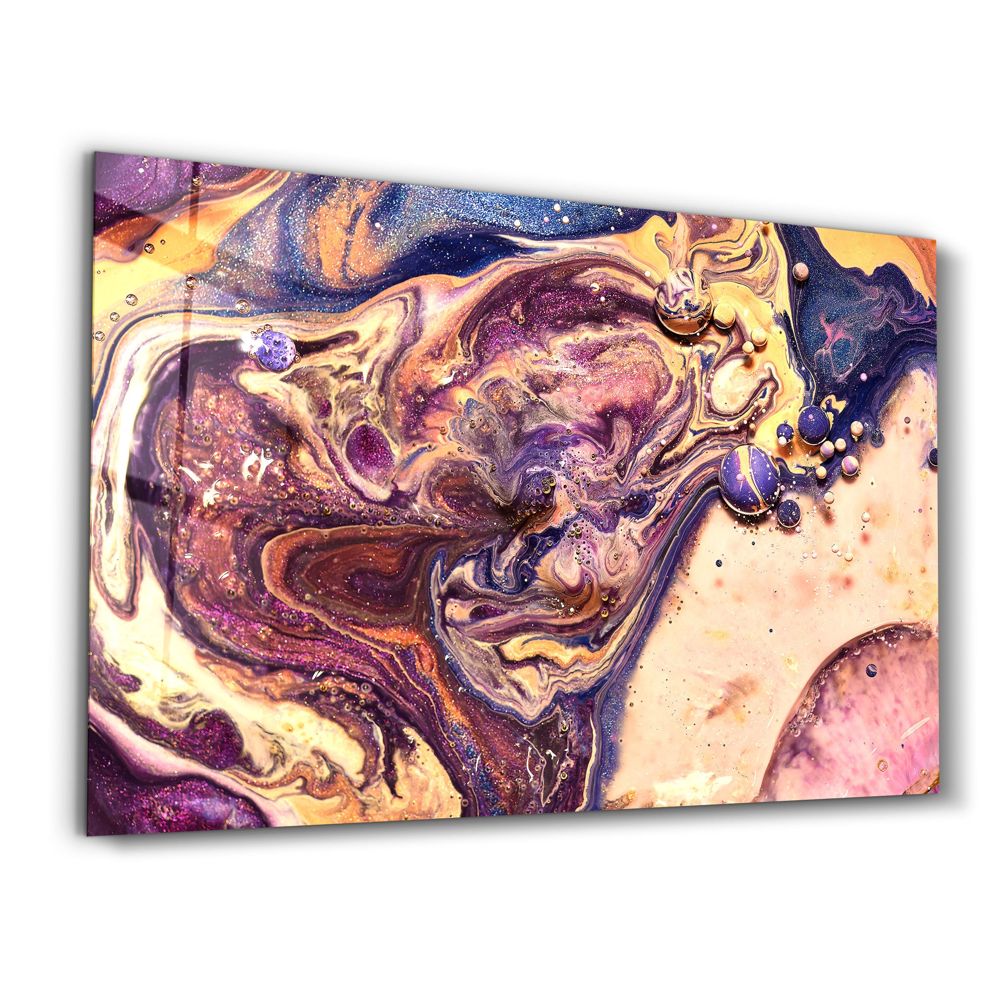 ・"Marble Galaxy 3"・Glass Wall Art - ArtDesigna Glass Printing Wall Art