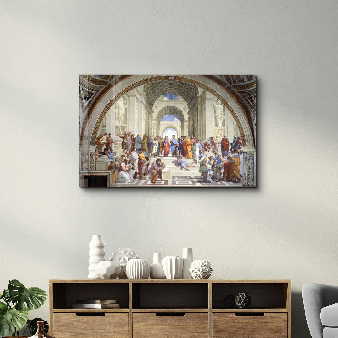 ・"Raphael's The School of Athens (1511)"・Glass Wall Art - ArtDesigna Glass Printing Wall Art