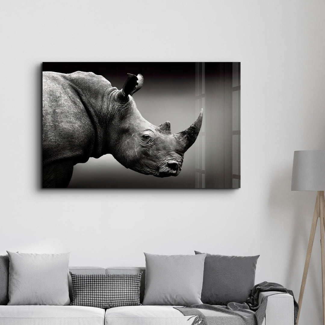 ・"Rhino V2"・Glass Wall Art - ArtDesigna Glass Printing Wall Art
