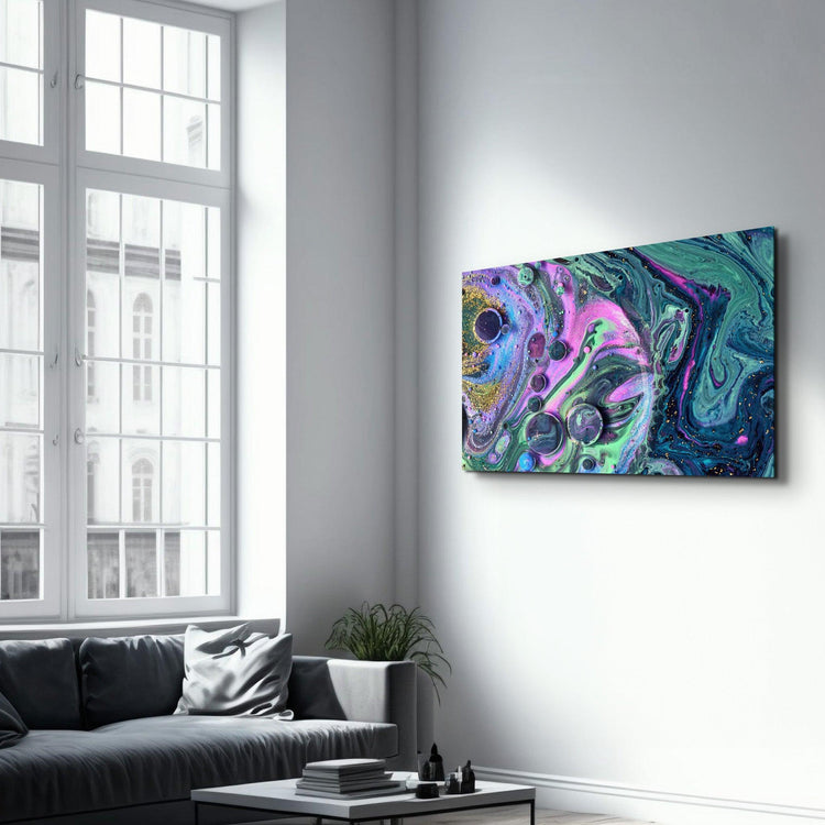 ・"Marble Galaxy 2"・Glass Wall Art - ArtDesigna Glass Printing Wall Art