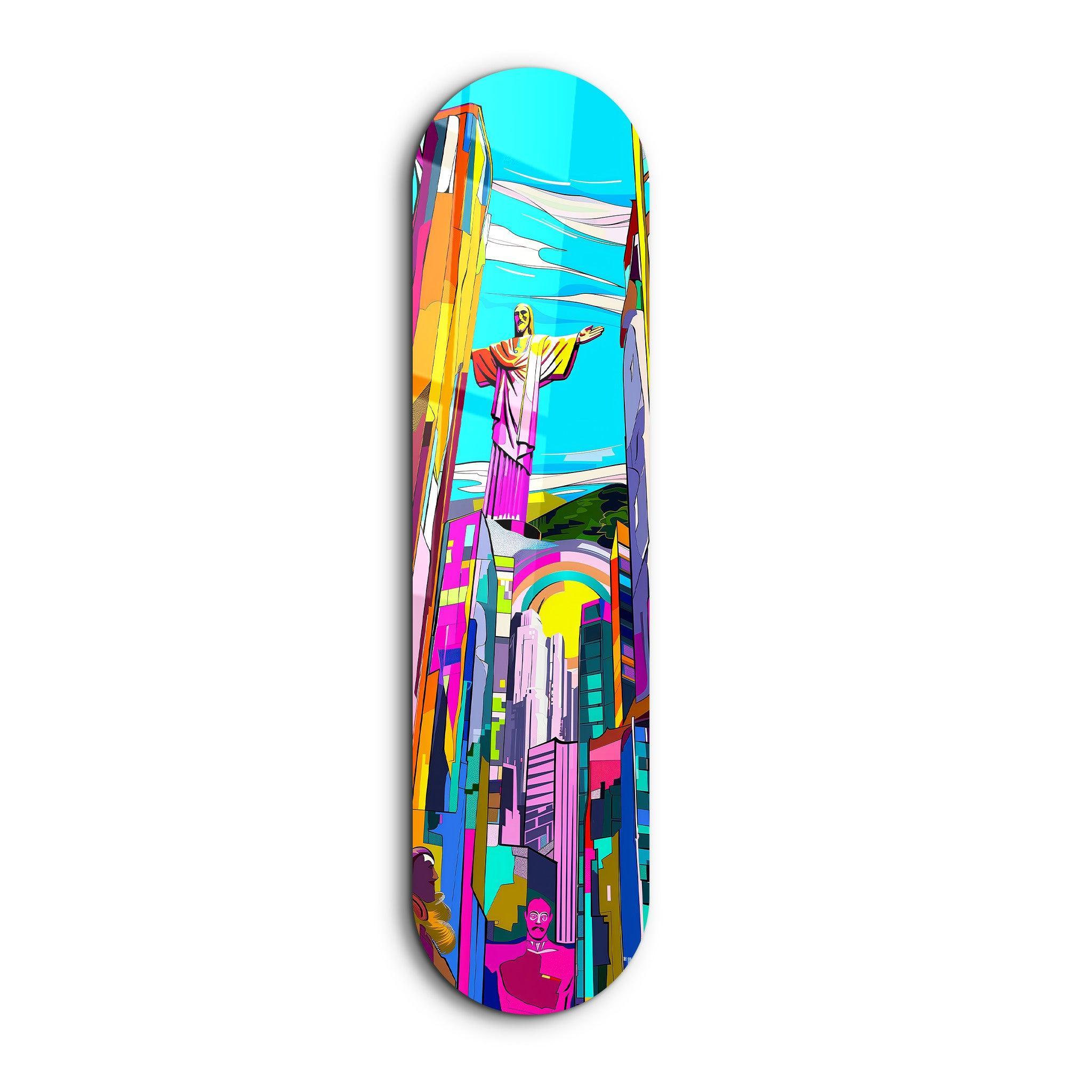 Sao Paulo Skateboard Glass Wall Art | ArtDesigna – Artdesigna