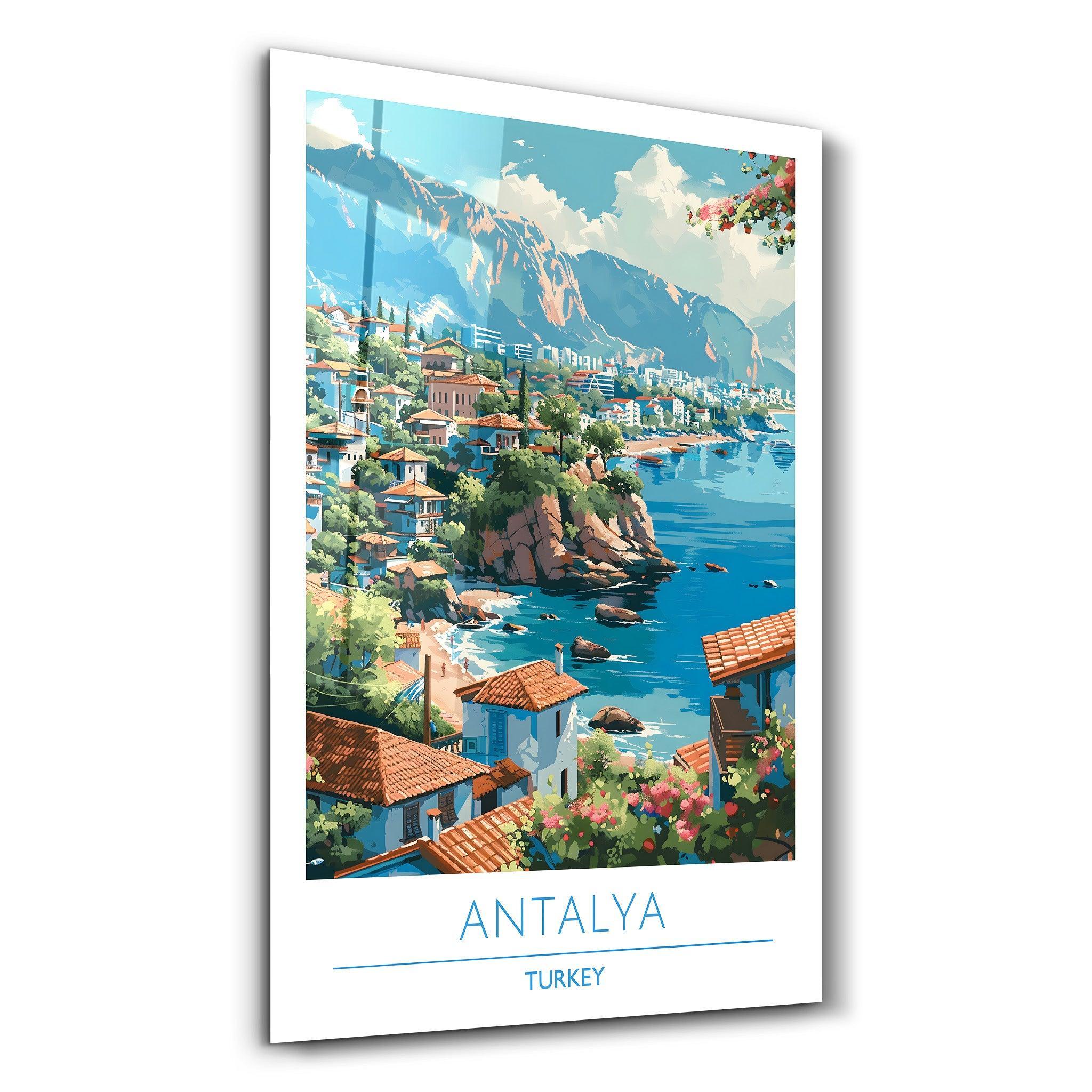 Antalya Turkey-Travel Posters | Glass Wall Art | Artdesigna