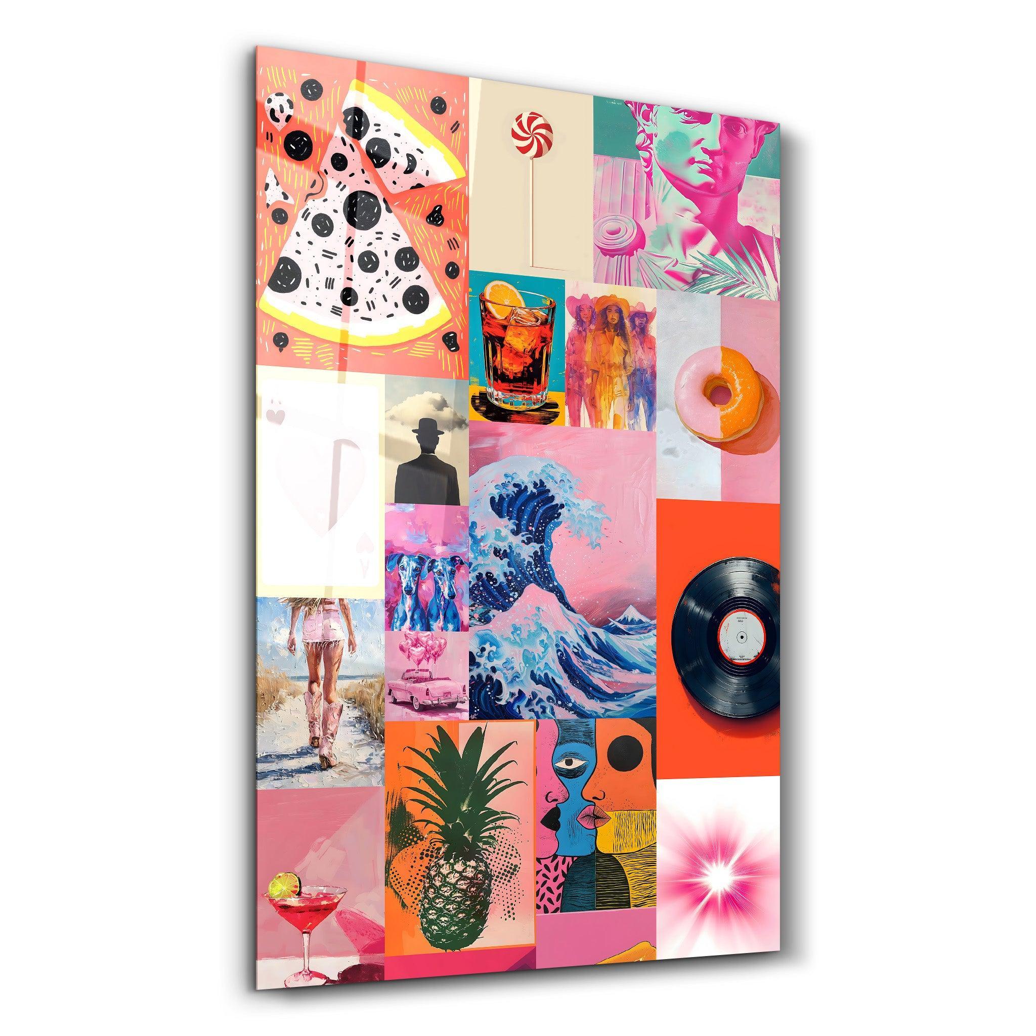 Eclectic Modern Collage-2 Glass Wall Art | ArtDesigna – Artdesigna