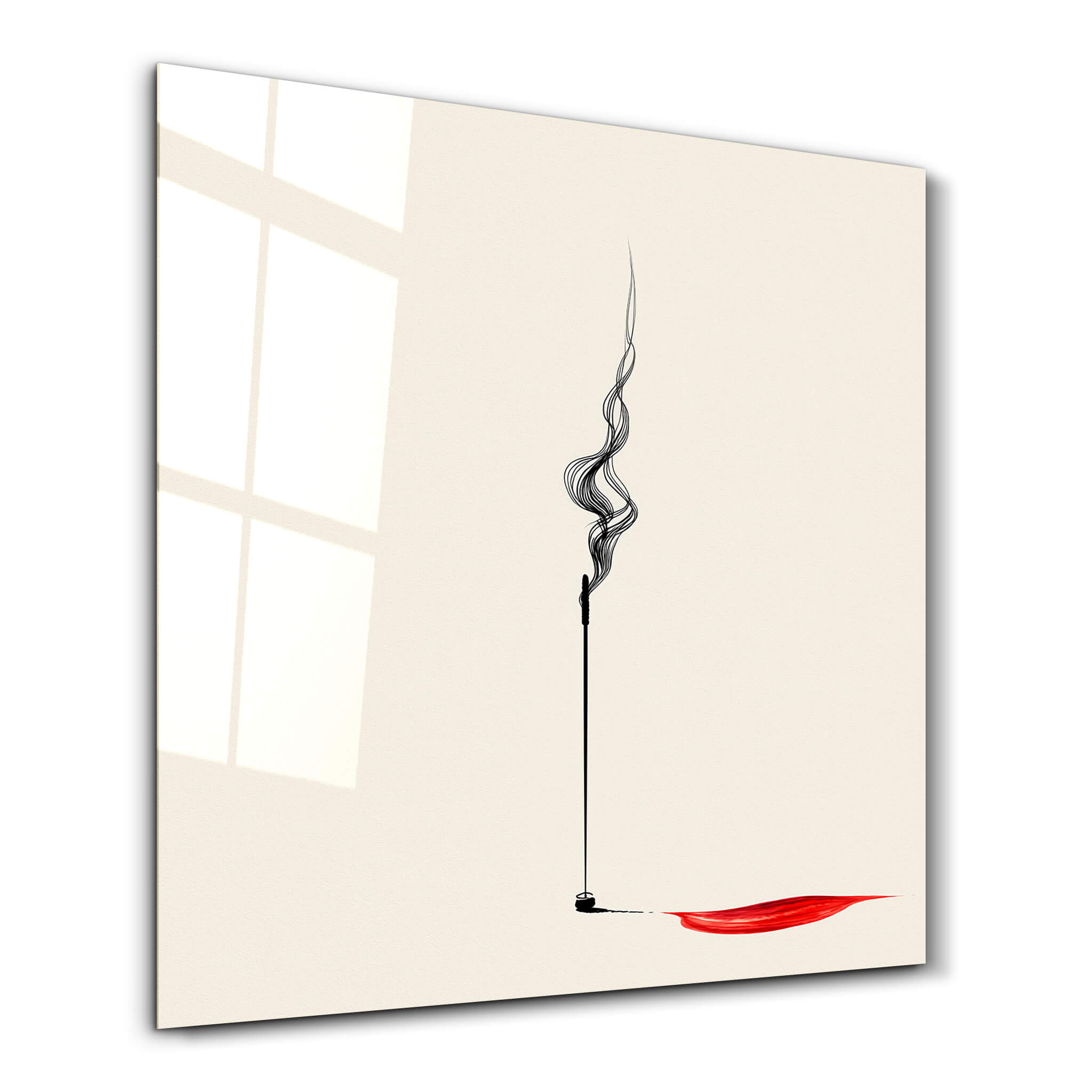 Silent Flow-Reverse Shadow Glass Wall Art | ArtDesigna – Artdesigna