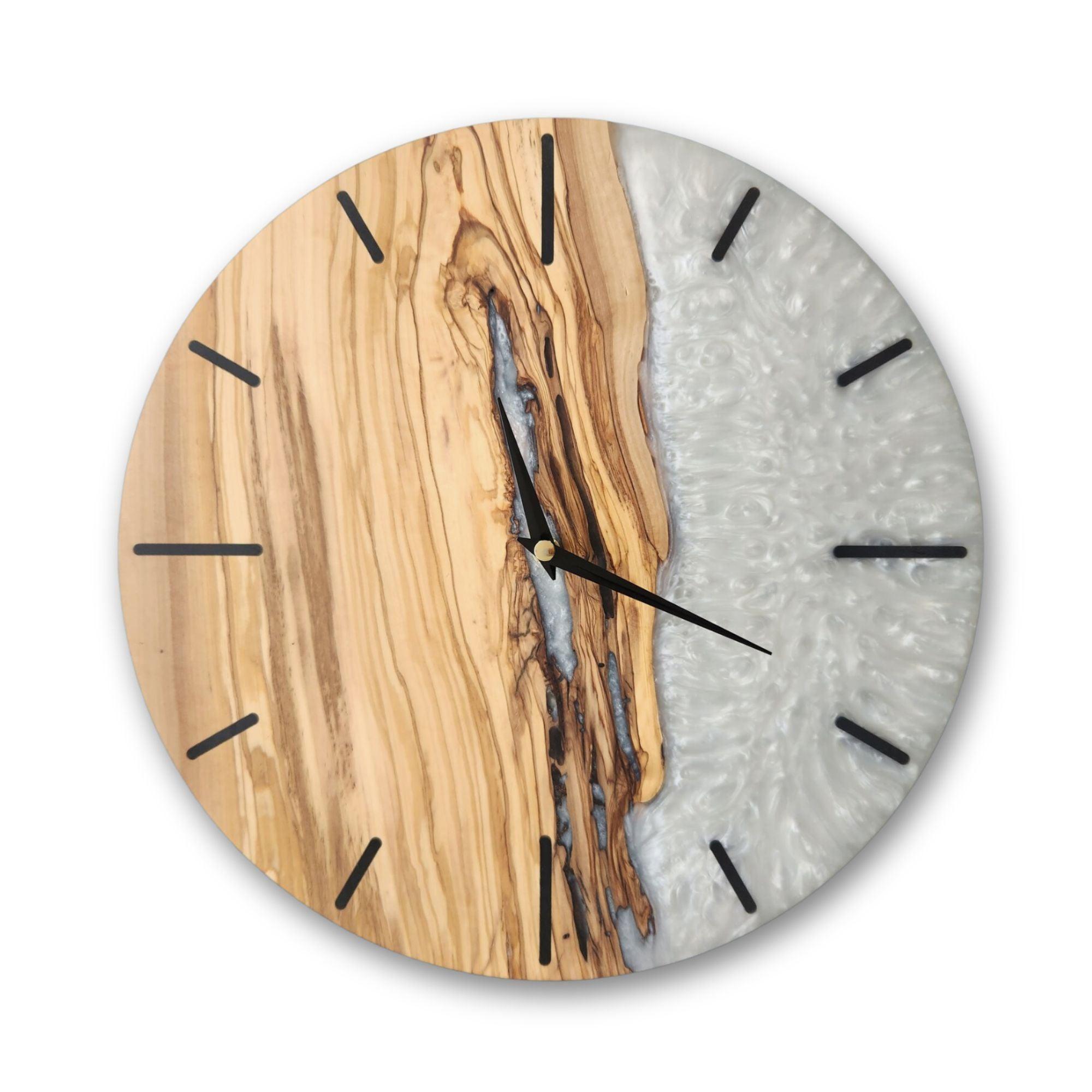 White Pearl Timekeeper | Premium Handmade Wall Clocks 12\, image size:2000x2000