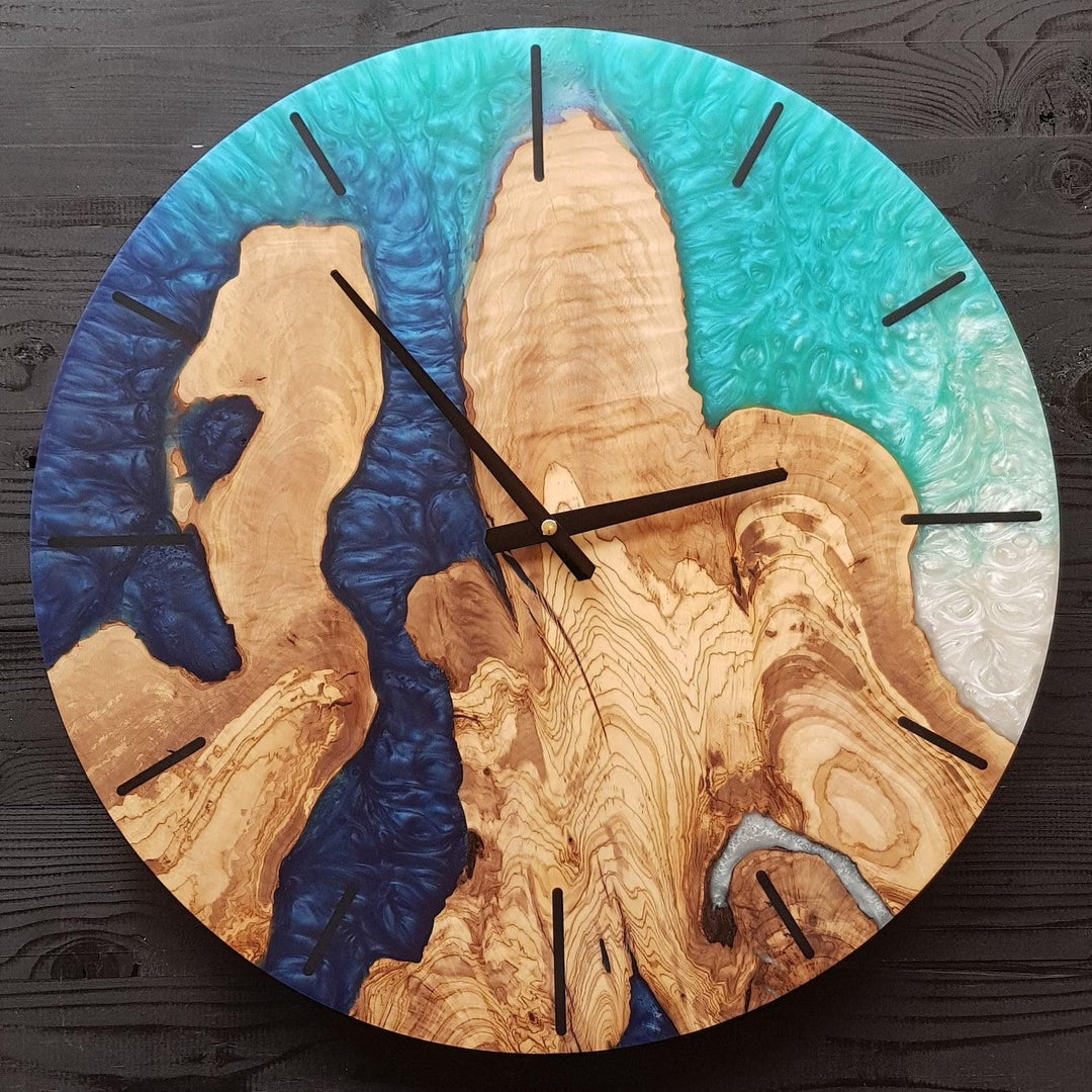 Coastal Azure Timekeeper | Premium Handmade Wall Clocks - ArtDesigna Glass Printing Wall Art