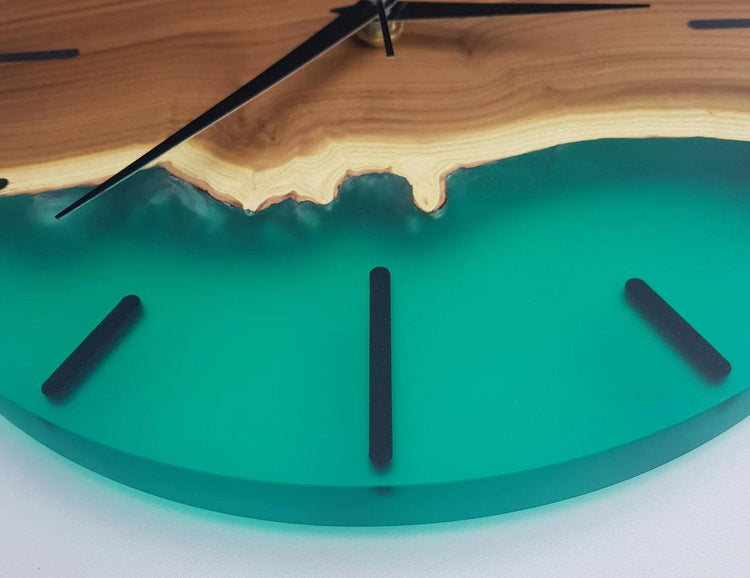 Enchanted SilverBerry Tree & Resin Timepiece | Premium Handmade Wall Clocks - ArtDesigna Glass Printing Wall Art