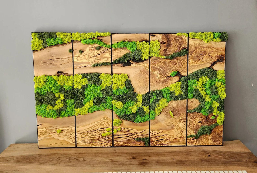 Unexplored Moss Forest | Premium Handmade Wall Sculptures - ArtDesigna Glass Printing Wall Art