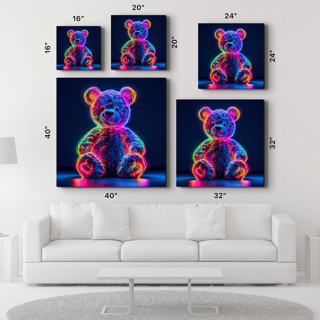 Teddy Bear - Designers Collection Glass Wall Art