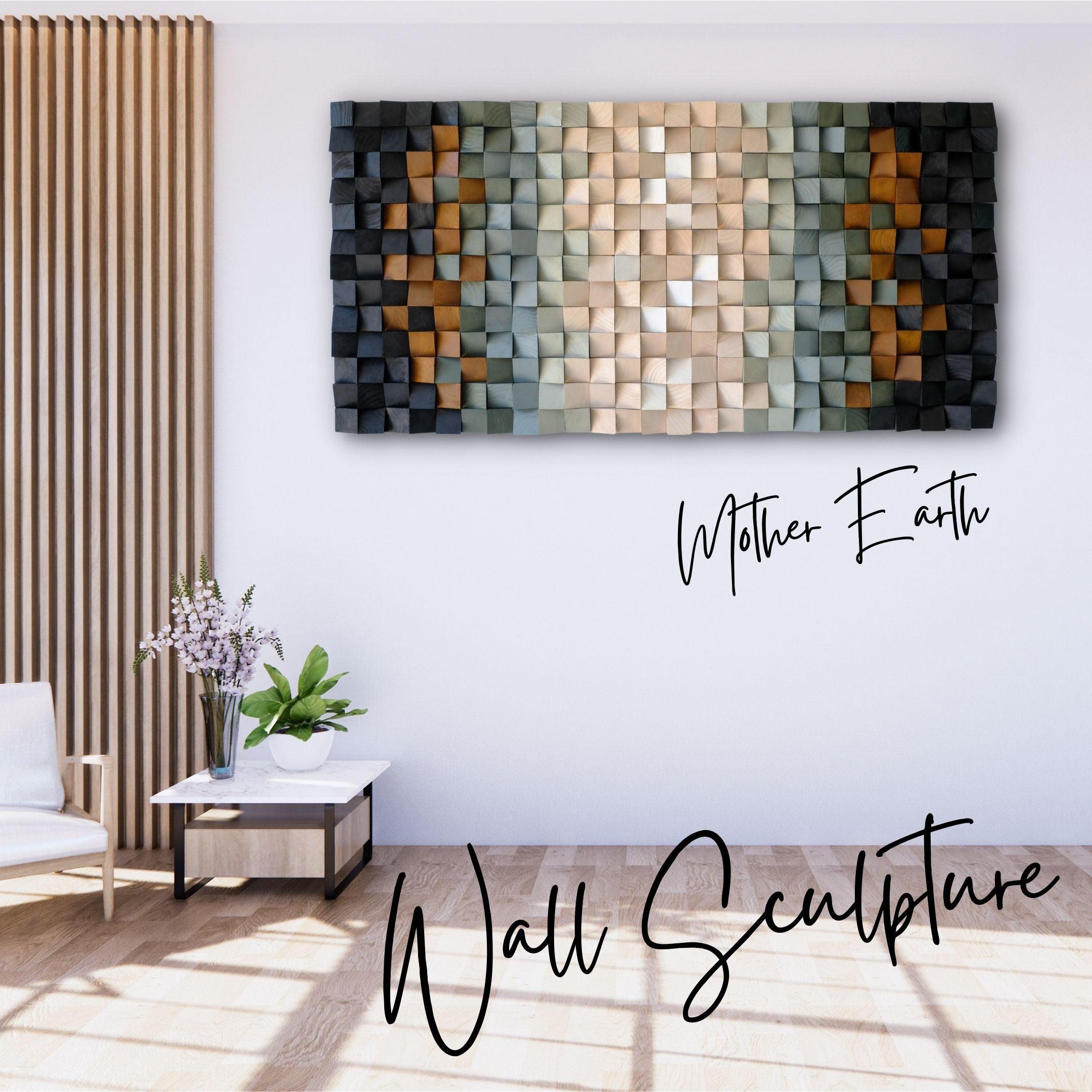 Mother Earth | Premium Wood Handmade Wall Sculpture - Limited Edition - ArtDesigna Glass Printing Wall Art