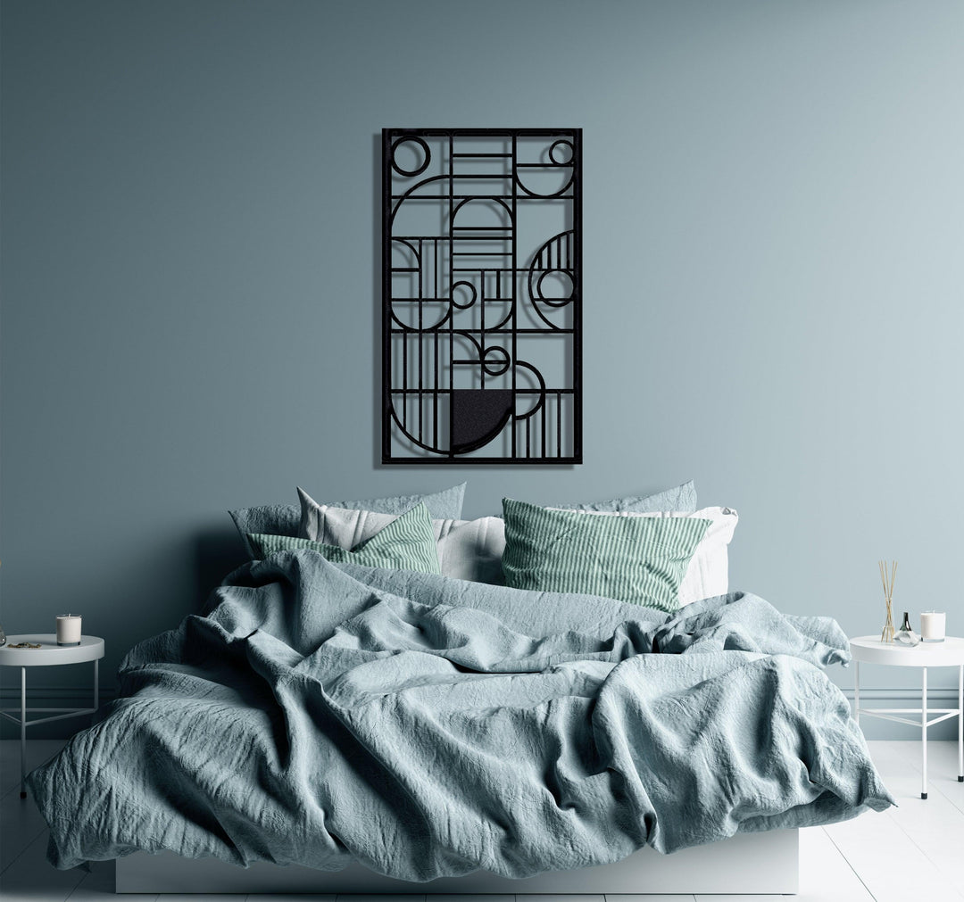 ・"Abstract Lines Vertical"・Premium Metal Wall Art - Limited Edition - ArtDesigna Glass Printing Wall Art