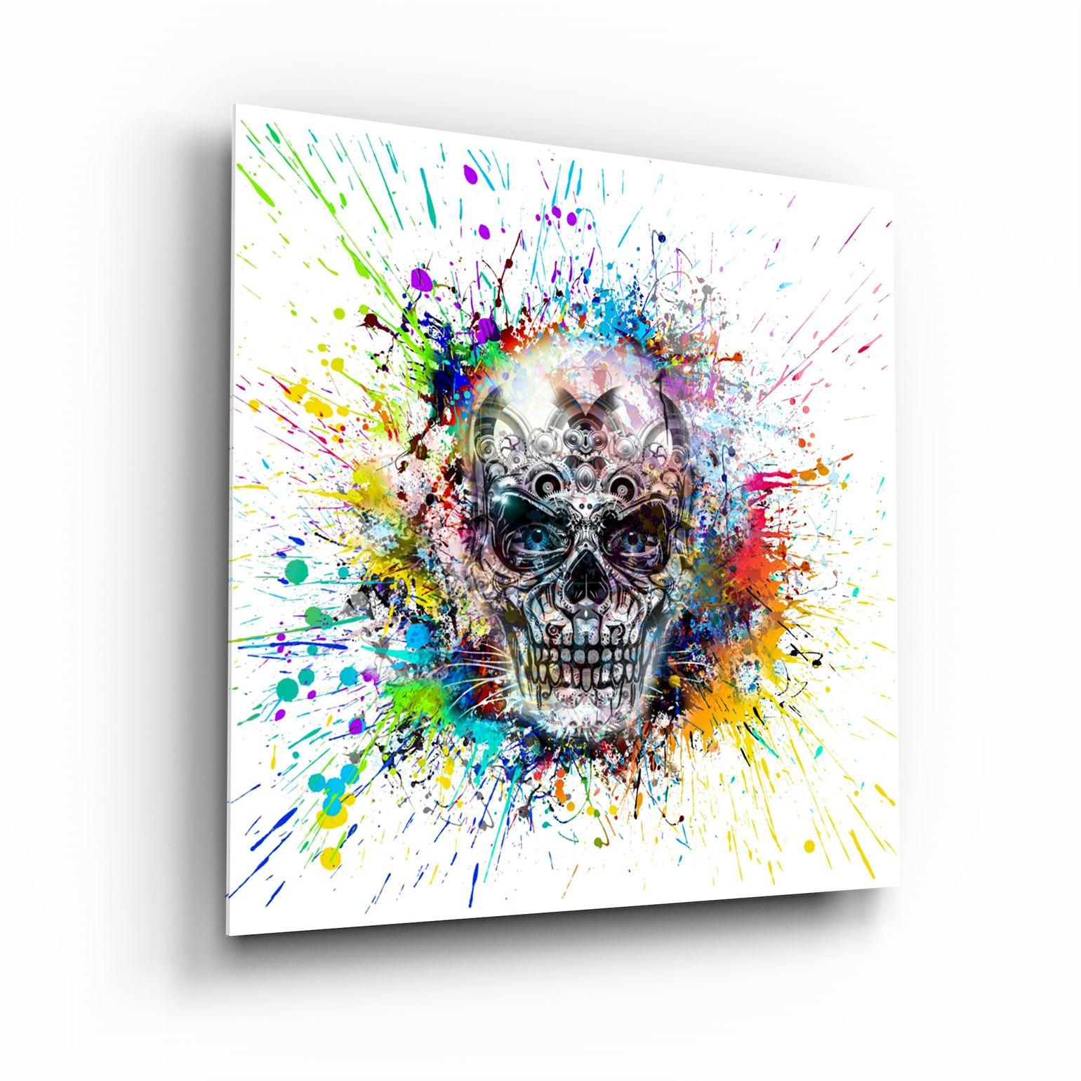 30x40 Color Cascade -   Skull wall art, Affordable wall art