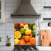 Citrus | Glass Printed Backsplash for your Kitchen - ArtDesigna Glass Printing Wall Art