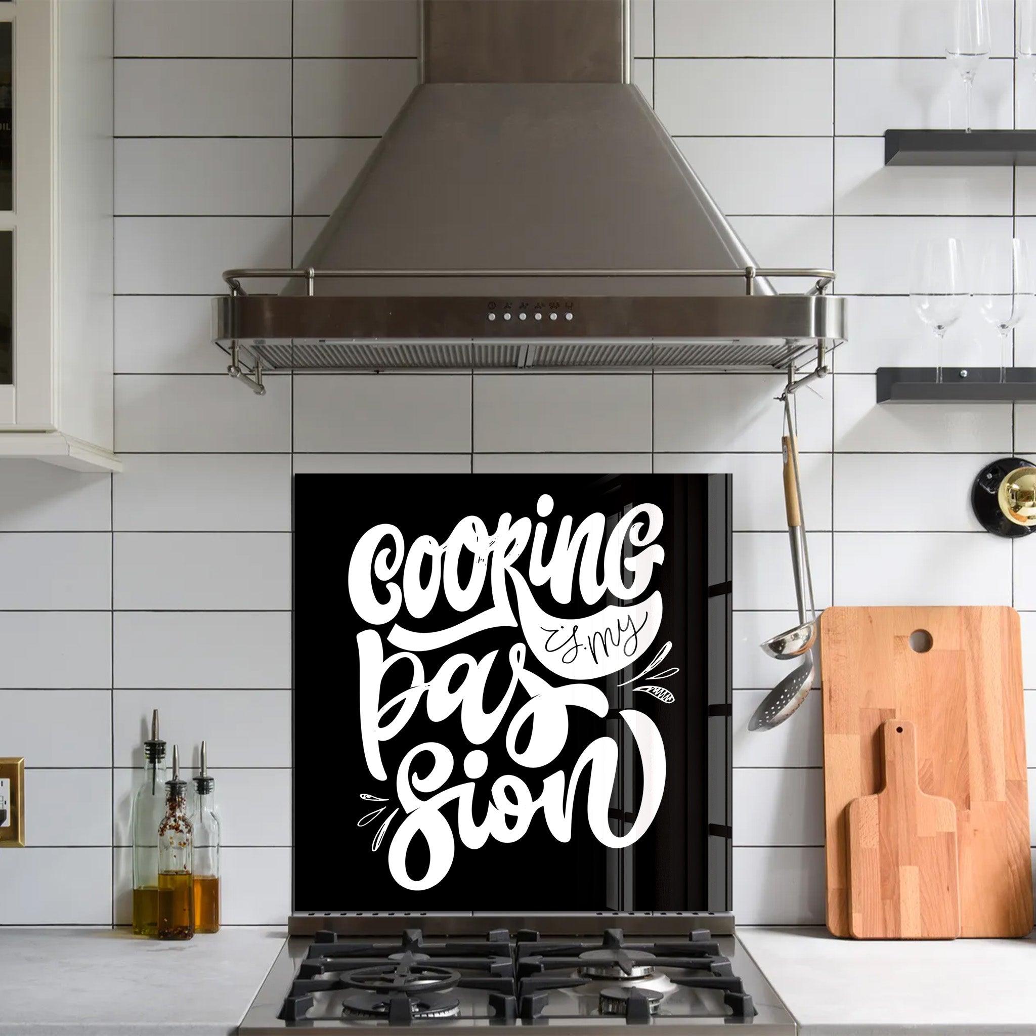 Cooking is My Passion | Glass Printed Backsplash for your Kitchen - ArtDesigna Glass Printing Wall Art