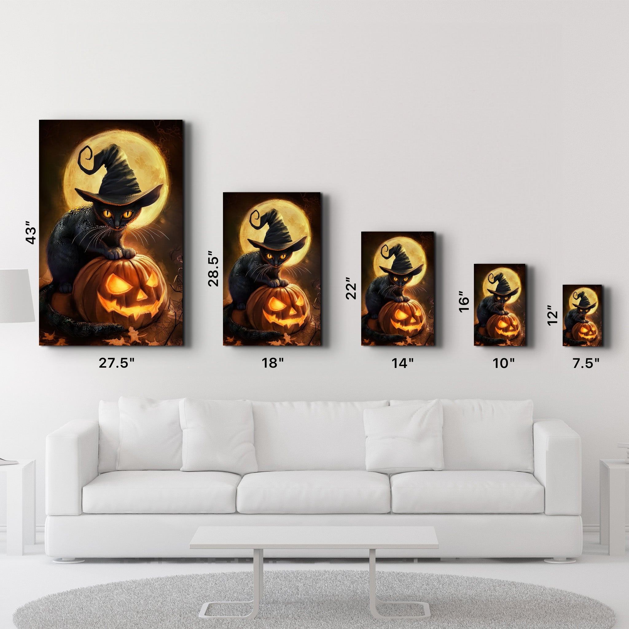 Kitty Witch | Halloween Glass Wall Art