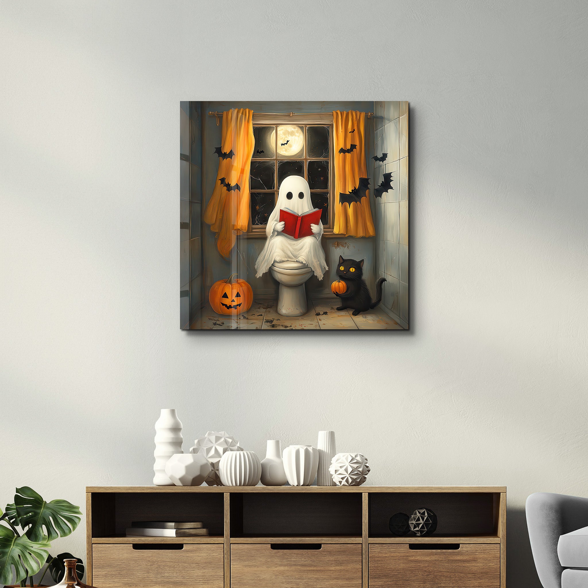 Spooky Storytime | Halloween Style Glass Wall Art