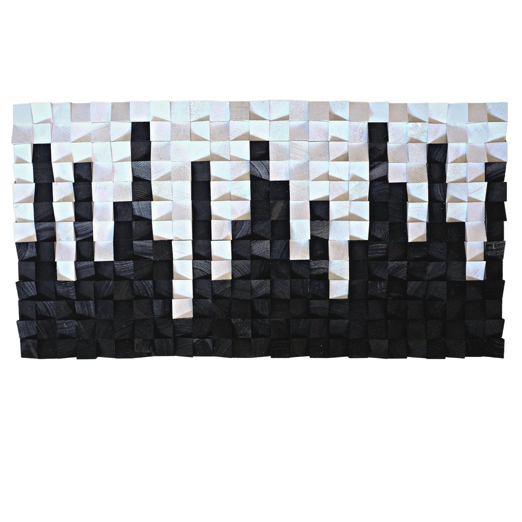 Black and White | Premium Wood Handmade Wall Sculpture - Limited Edition - ArtDesigna Glass Printing Wall Art