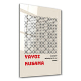 Yayoi Kusama Monochrome Pattern - Japanese Pop Art | Glass Wall Art
