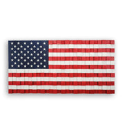 US Flag | Premium Wood Handmade Wall Sculpture - Limited Edition - ArtDesigna Glass Printing Wall Art