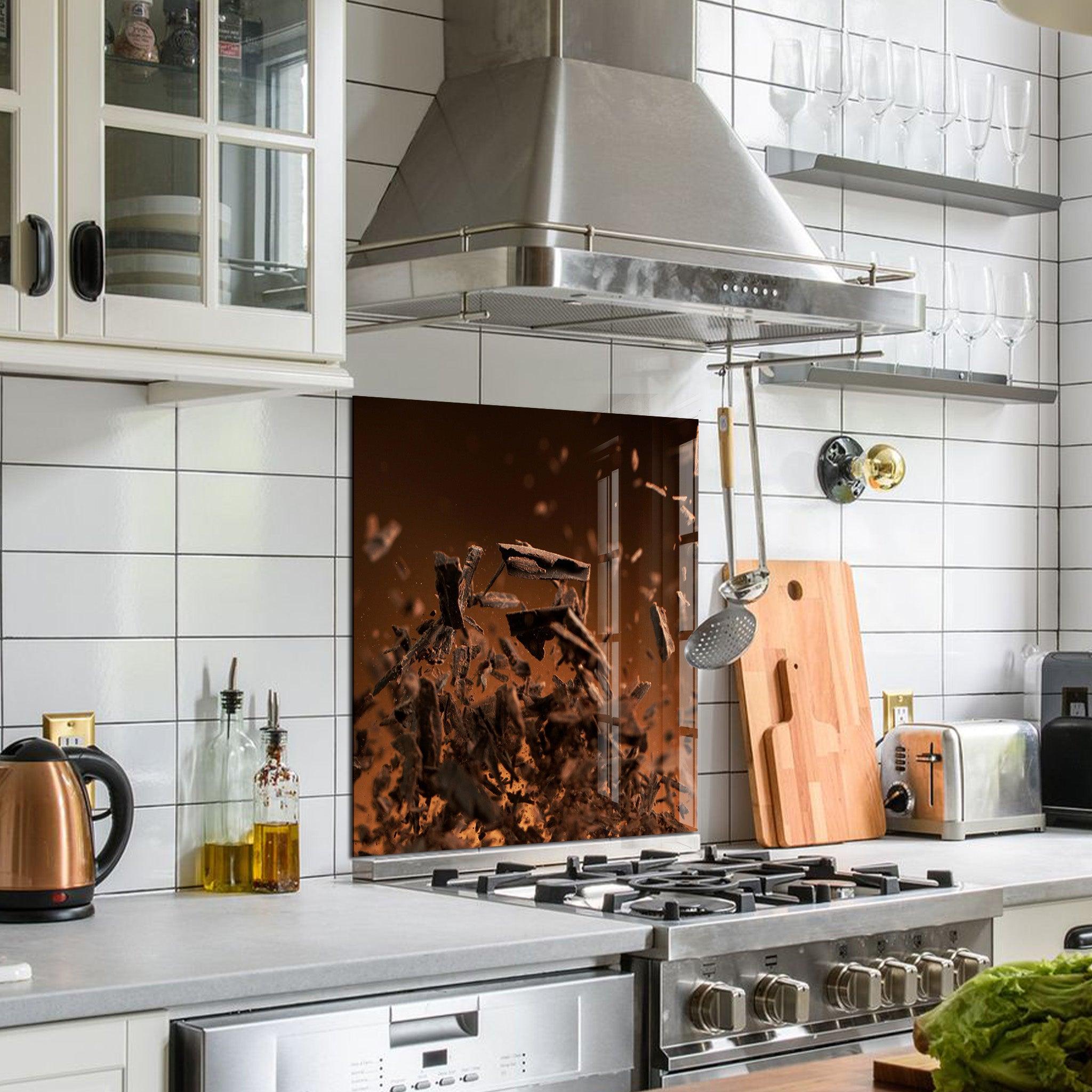 Chocolate | Glass Printed Backsplash for your Kitchen - ArtDesigna Glass Printing Wall Art