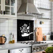 Lets Cook | Glass Printed Backsplash for your Kitchen - ArtDesigna Glass Printing Wall Art