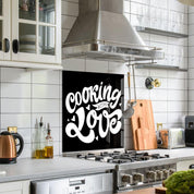 Cooking With Love | Glass Printed Backsplash for your Kitchen - ArtDesigna Glass Printing Wall Art