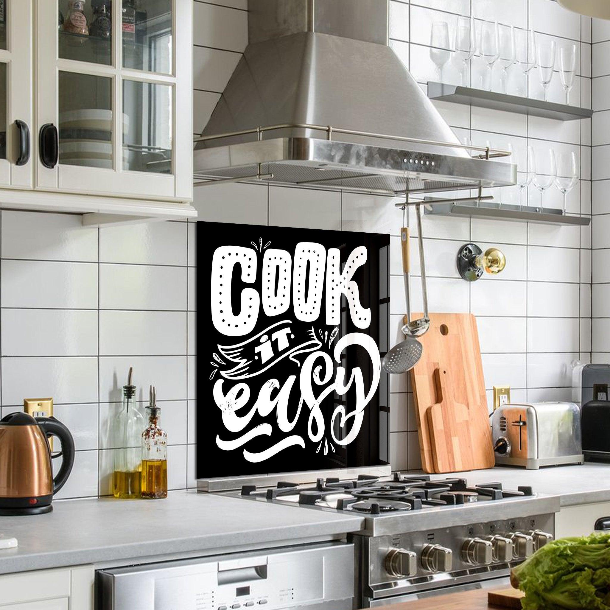 Cook It Easy | Glass Printed Backsplash for your Kitchen - ArtDesigna Glass Printing Wall Art