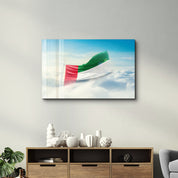 UAE Flag - علم الإمارات العربية المتحدة | Glass Wall Art - جدار زجاجي