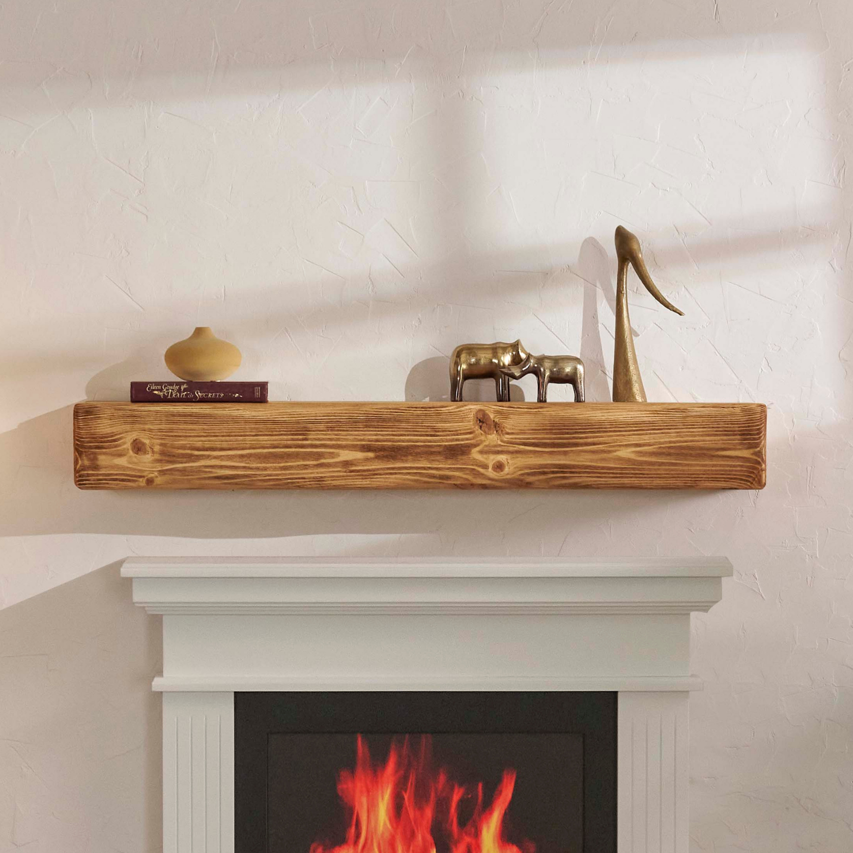 Handcrafted Rustic Fireplace Mantel