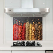 Fresh Spices V2 | Glass Printed Backsplash for your Kitchen - ArtDesigna Glass Printing Wall Art