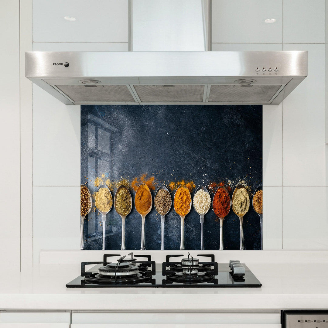 Indian Spices | Glass Printed Backsplash for your Kitchen
