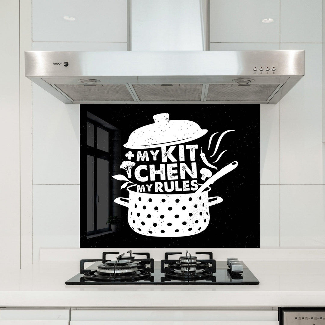 My Kitchen My Rules | Glass Printed Backsplash for your Kitchen