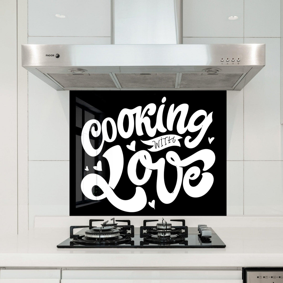 Cooking With Love | Glass Printed Backsplash for your Kitchen