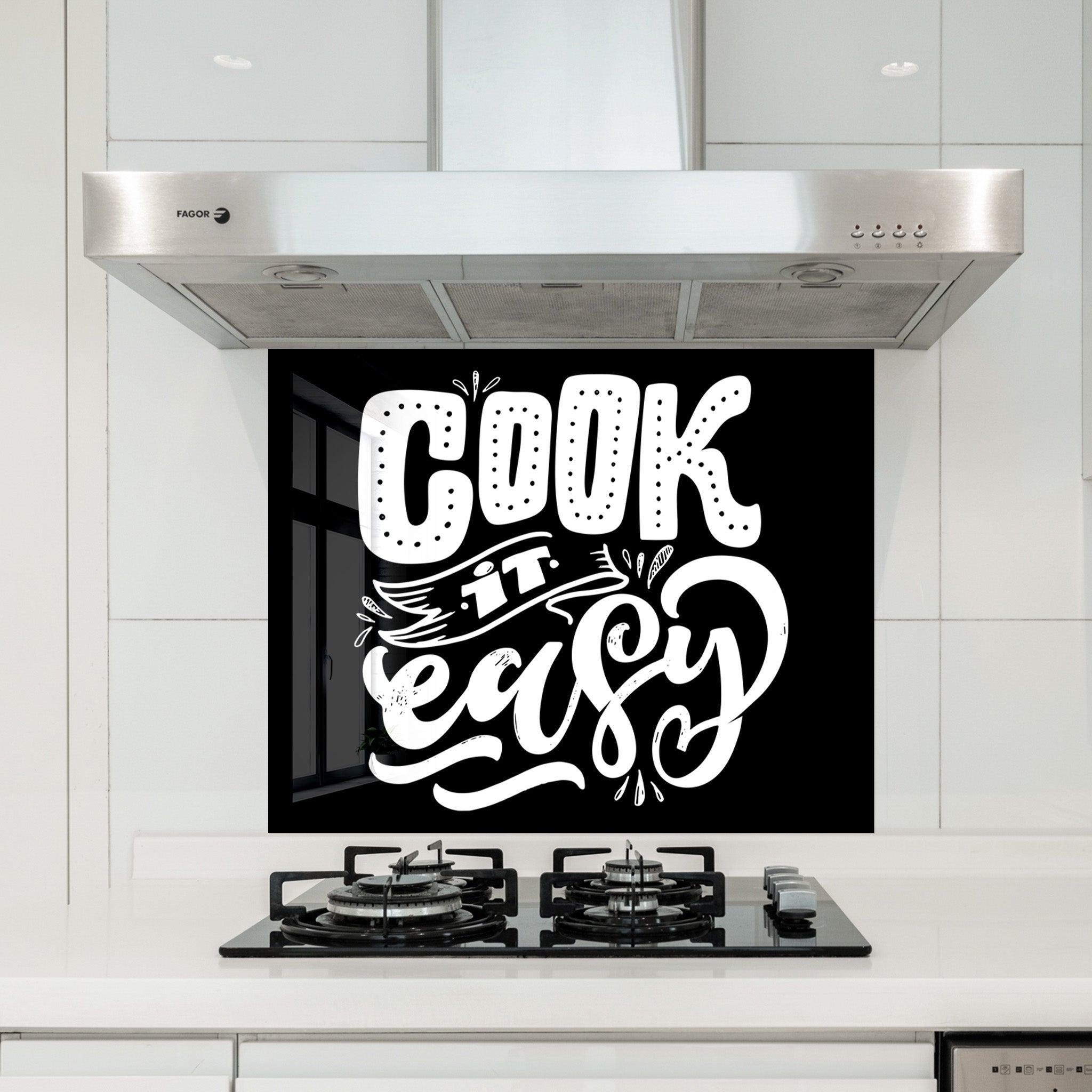 Cook It Easy | Glass Printed Backsplash for your Kitchen - ArtDesigna Glass Printing Wall Art