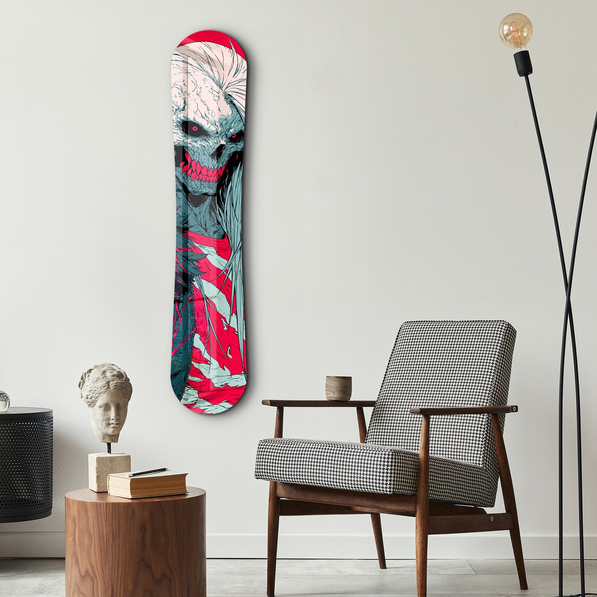 burton glass snowboard Neon Reaper | Snowboard Glass Wall Art